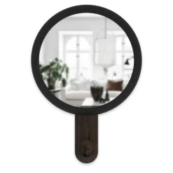 Wieszak/Lustro HUB czarne / brązowe