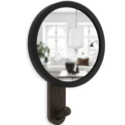 Wieszak/Lustro HUB czarne / brązowe
