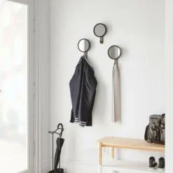 Wieszak/Lustro HUB czarne / brązowe