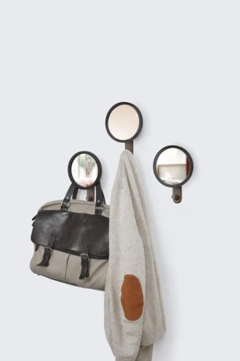 Wieszak/Lustro HUB czarne / brązowe