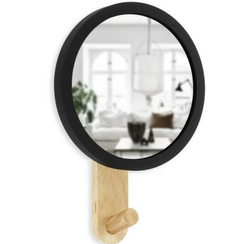 Wieszak/Lustro HUB czarne / naturalne