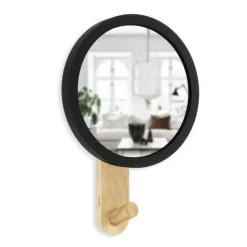 Wieszak/Lustro HUB czarne / naturalne