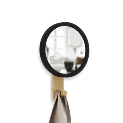 Wieszak/Lustro HUB czarne / naturalne