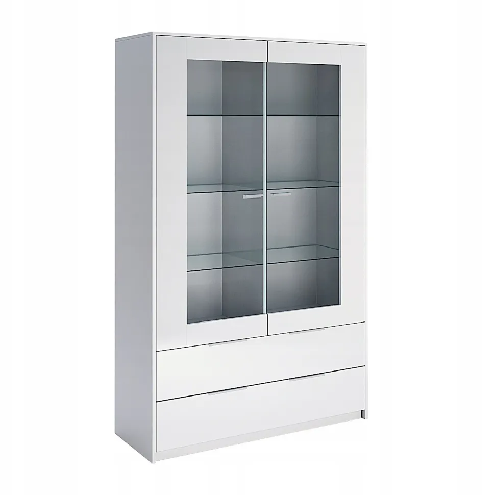 Witryna duża Merle biały połysk