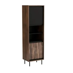 Witryna Miri orzechowy/czarny