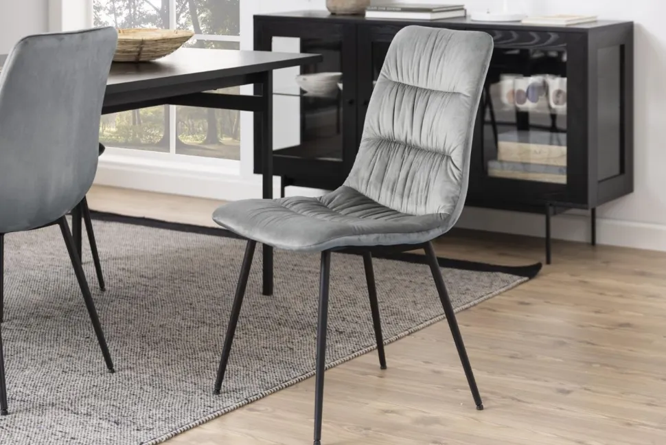 Witryna niska Angus czarna szklana