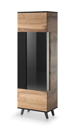 Witryna wąska Adre dąb wotan/ czarna