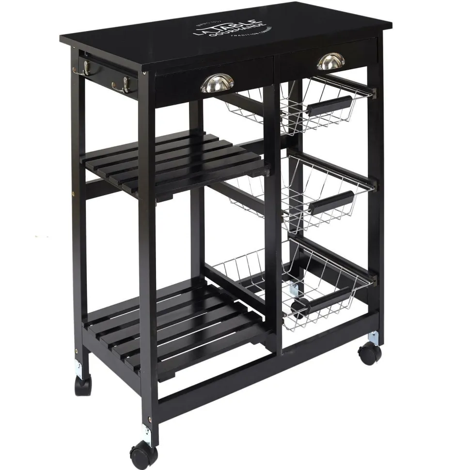 Wózek barek Troy czarny
