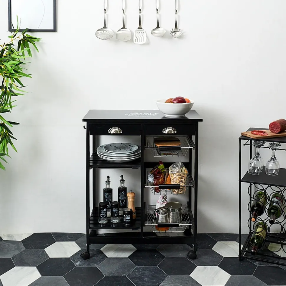 Wózek barek Troy czarny