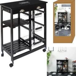 Wózek barek Troy czarny