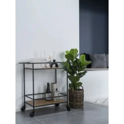 Wózek barek Vita dąb naturalny