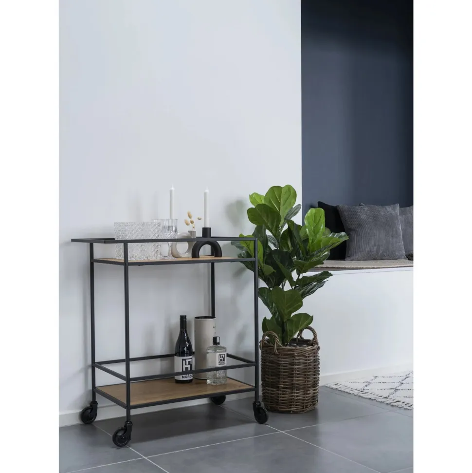 Wózek barek Vita dąb naturalny