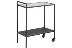 Wózek barowy Seaford Czarny/Szkło