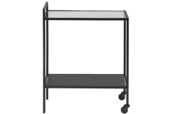 Wózek barowy Seaford Czarny/Szkło