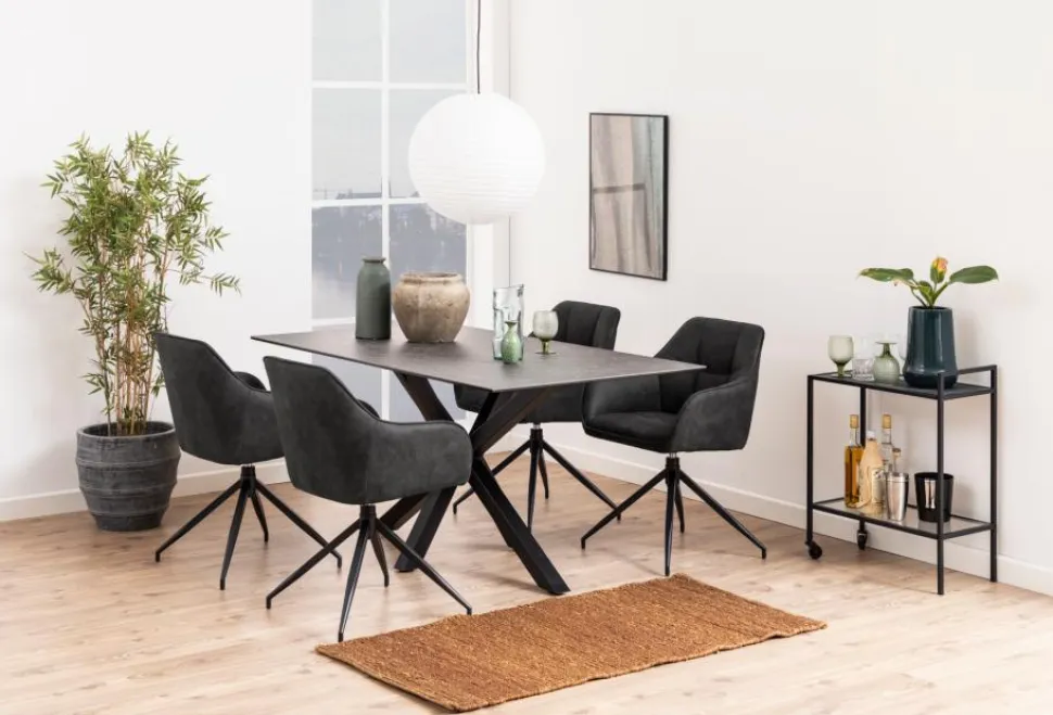 Wózek barowy Seaford naturalny/czarny