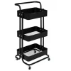 Wózek Black Edition 3-poziomowy czarny    metalowy