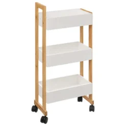 Wózek Caddy na kółkach biały