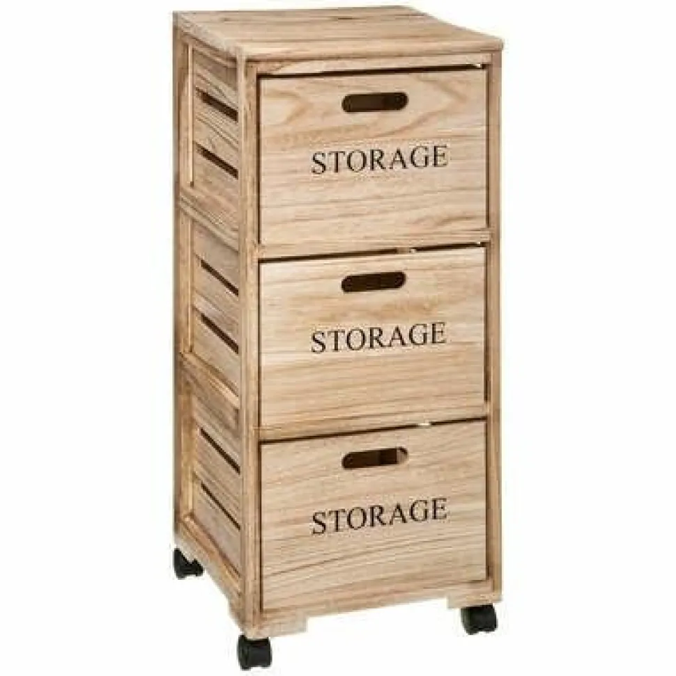 Wózek na kółkach z 3 pudełkami