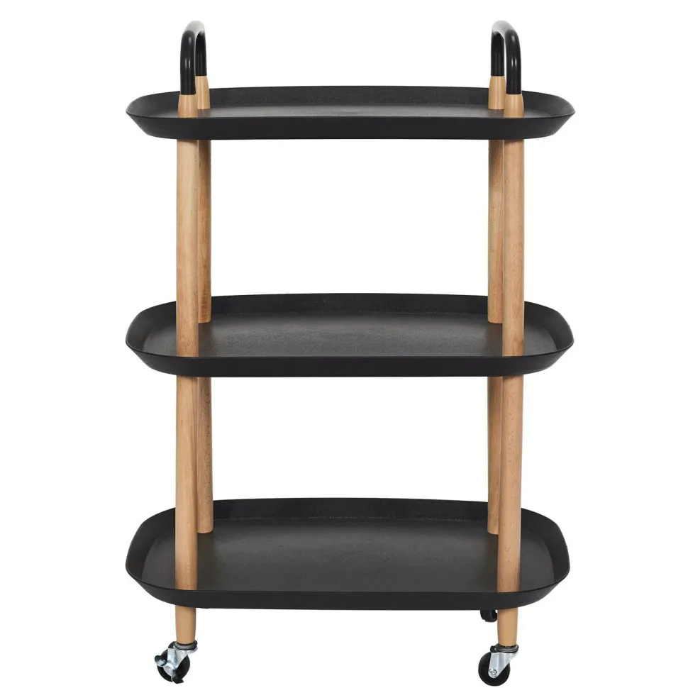 Wózek/ stolik Kaleo czarny/ naturalny