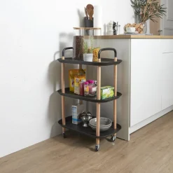 Wózek/ stolik Kaleo czarny/ naturalny