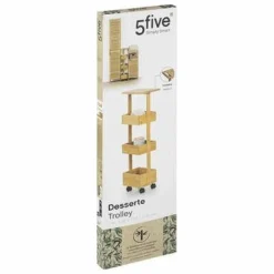 Wózek z 3 półkami bambusowy