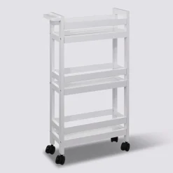 Wózek z 3 półkami biały