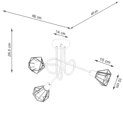 Żyrandol ARTEMIS 3S czarny
