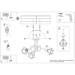 Żyrandol ARTEMIS 3S czarny