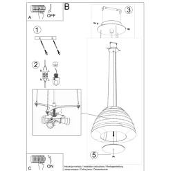 Żyrandol BELLA 60 biały