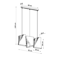 Żyrandol BLUM 3 czarny