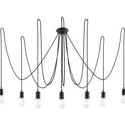 Żyrandol EDISON 7 czarny