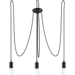 Żyrandol EDISON 3 czarny