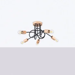 Żyrandol EMBER 5 czarny