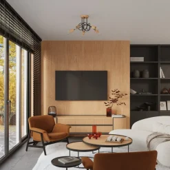 Żyrandol EMBER 5 czarny