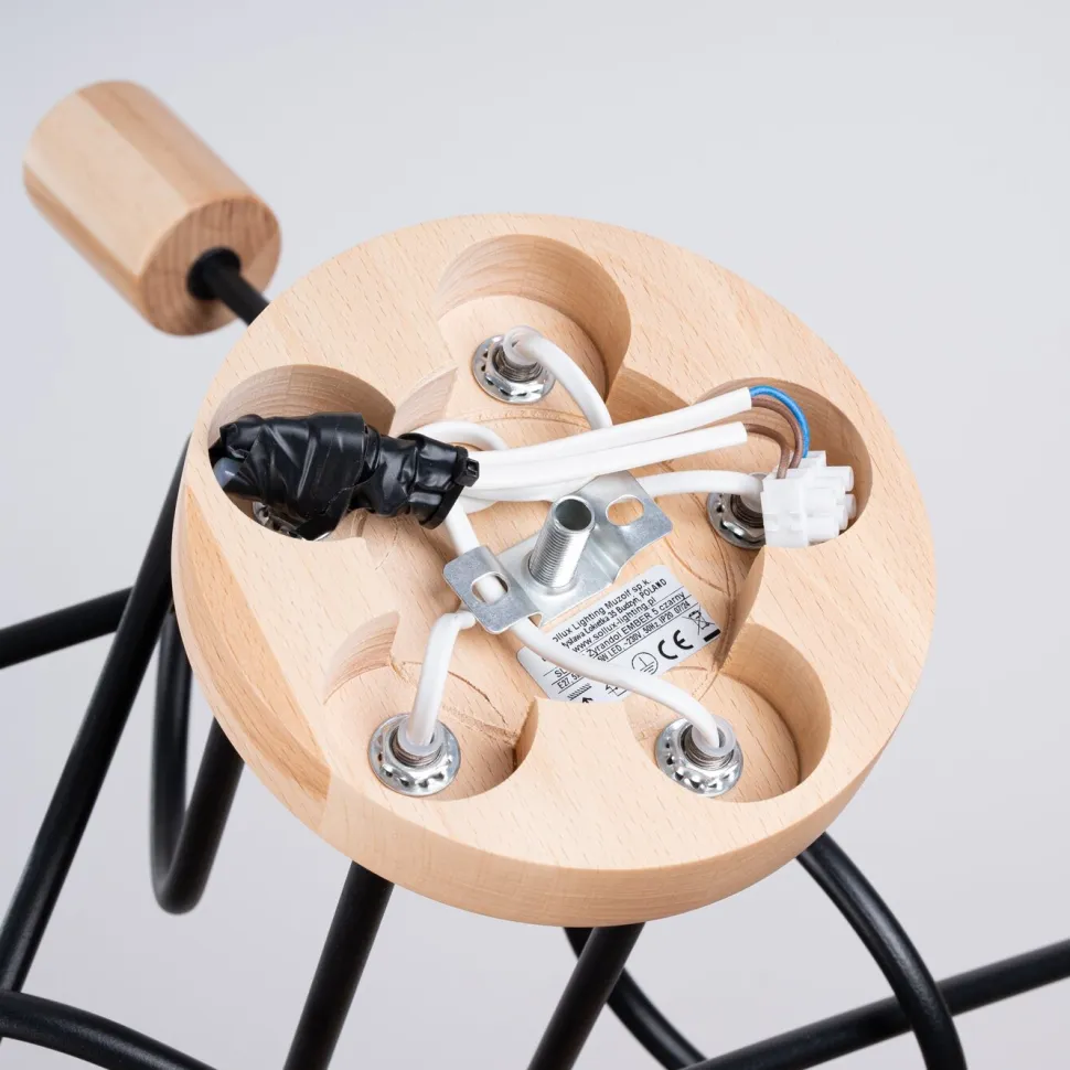 Żyrandol EMBER 5 czarny