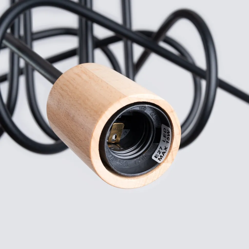 Żyrandol EMBER 5 czarny