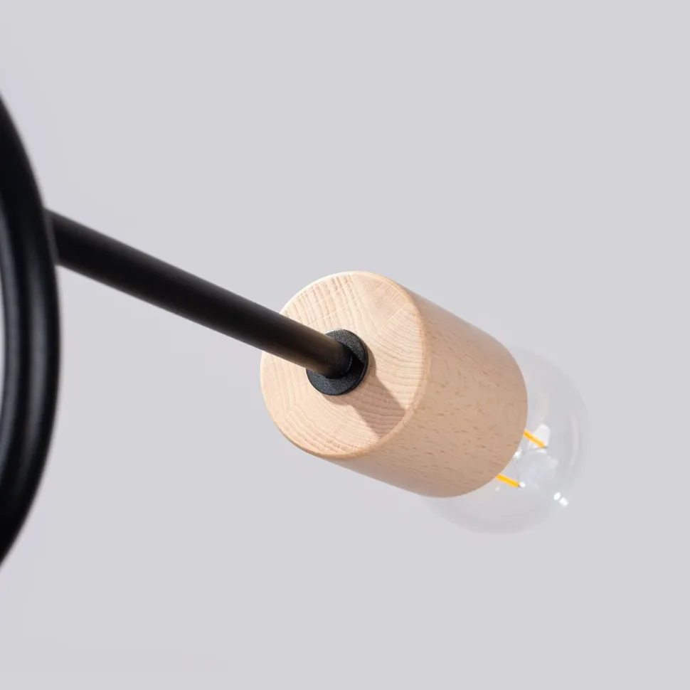 Żyrandol EMBER 5 czarny