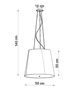 Żyrandol GENEVE 50 czarny