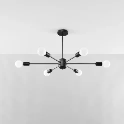 Żyrandol LANGO 6 czarny