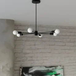 Żyrandol LANGO 6 czarny