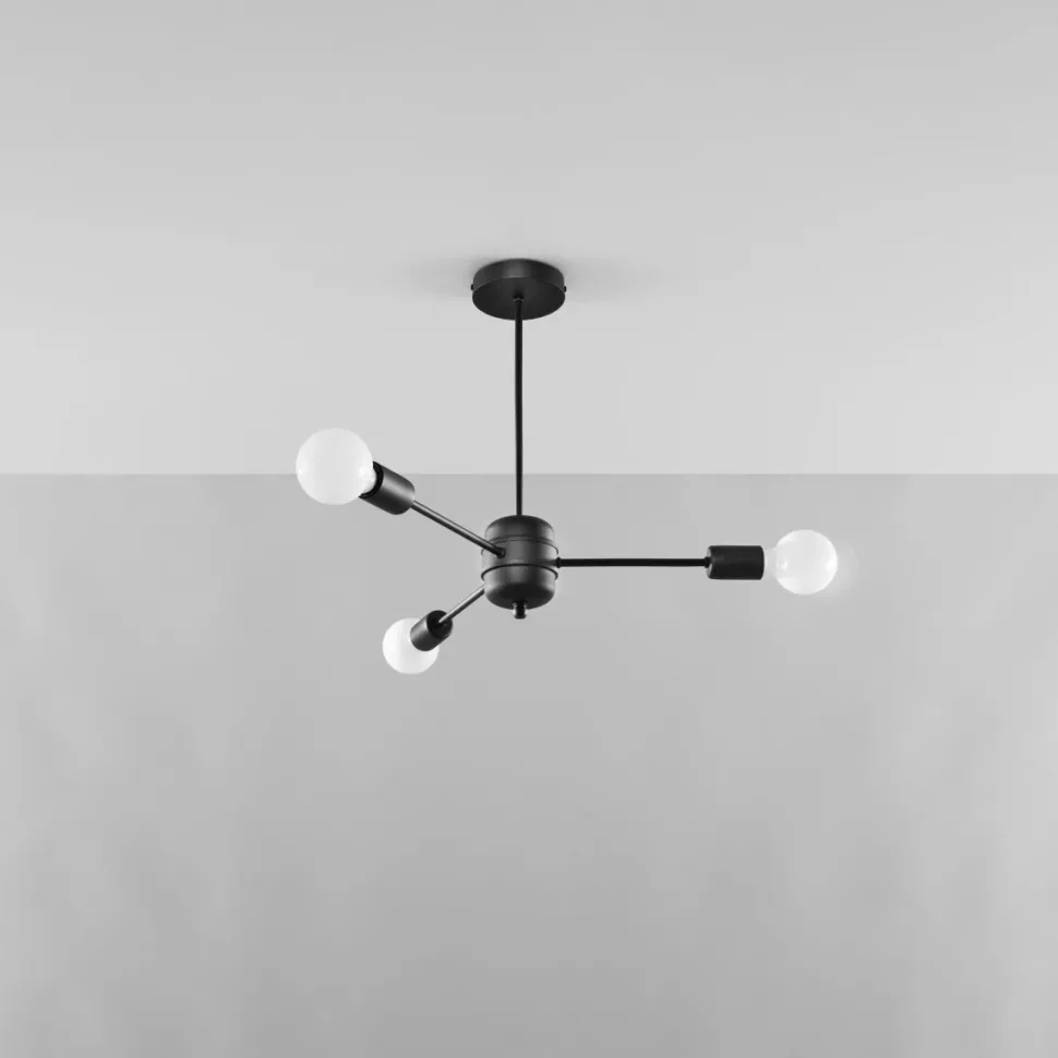 Żyrandol LANGO 3 czarny