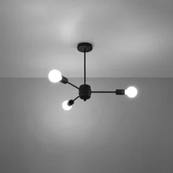 Żyrandol LANGO 3 czarny