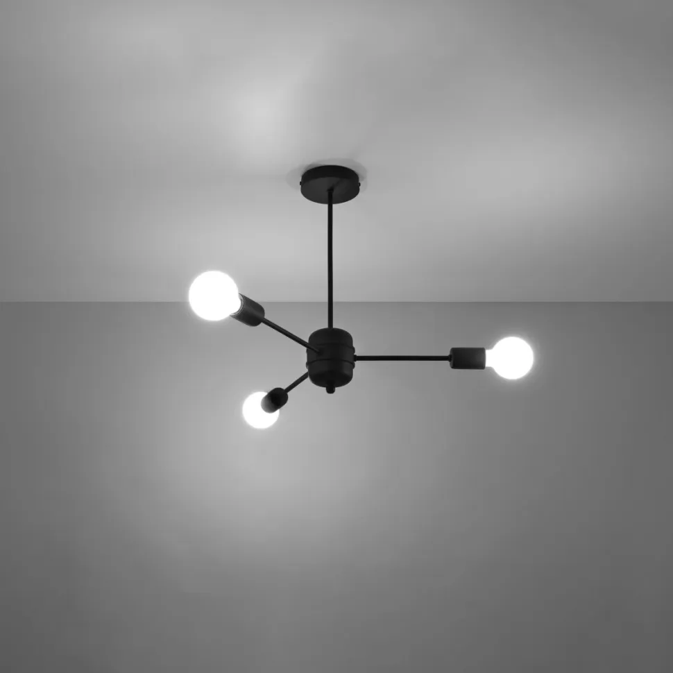 Żyrandol LANGO 3 czarny