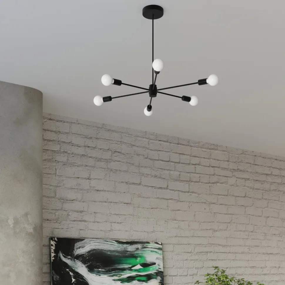 Żyrandol LANGO 3 czarny