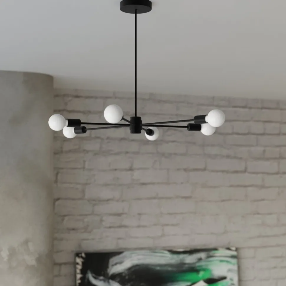 Żyrandol LANGO 3 czarny