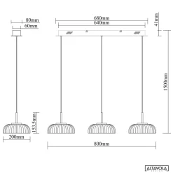 Żyrandol ledowy Vitrum CL3
