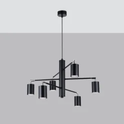 Żyrandol LEMMI 6 czarny