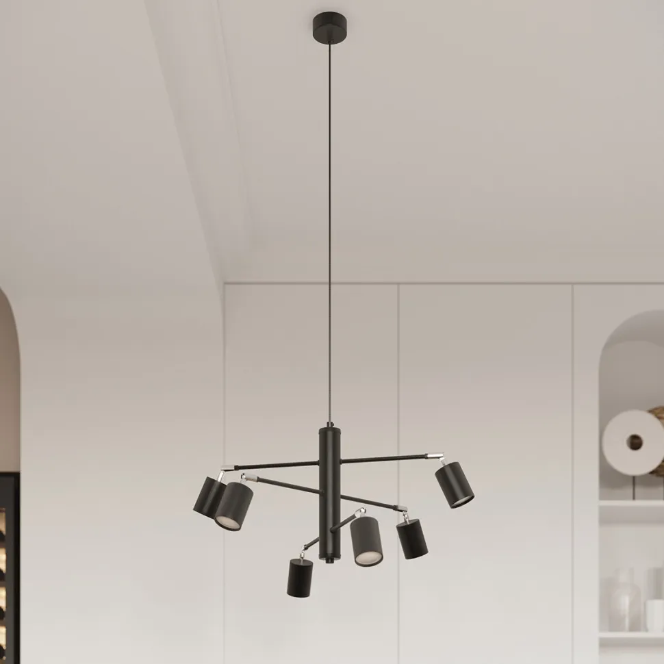 Żyrandol LEMMI 6 czarny