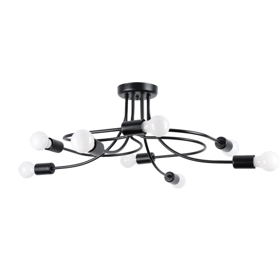 Żyrandol LEVAR 8 czarny