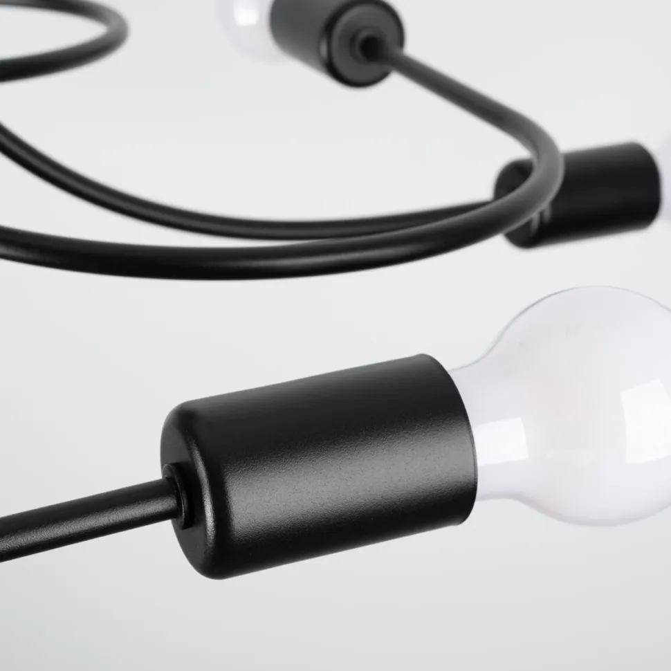 Żyrandol LEVAR 8 czarny